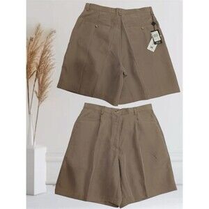 Vintage Adidas Pleaded Microfiber High-Rise Shorts Women's Size 10